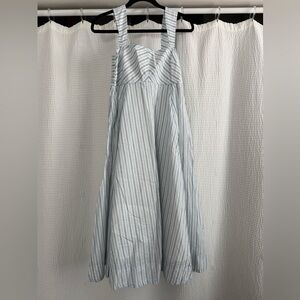 Anthropologie Blue and White Sleeveless Sundress